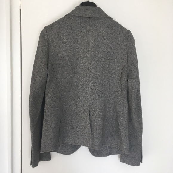 BANANA REPUBLIC Unstructured Stretch Knit Blazer - Heather Grey Wool Blend - Picture 4 of 6